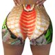thumbnail image 2 of Balery Cobra Snake Pantalones cortos de entrenamiento estampados para mujer, sin costuras, ajustados, para gimnasio, yoga, correr, deportes, ejercicio activo, fitness.-X-Large, 2 of 8