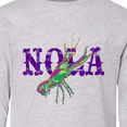 thumbnail image 4 of Inktastic NOLA Mardi Gras Crayfish in Purple Long Sleeve Youth T-Shirt, 4 of 5