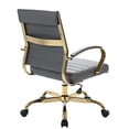thumbnail image 4 of LeisureMod LeisureMod Chaise de Bureau en Cuir pour la Maison Benmar avec Cadre Doré, 4 of 4