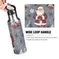 thumbnail image 4 of Yayeee 20oz Insulated Water Bottle Double Wall Stainless Steel with Flip Straw Lid, Christmas Santa, 4 of 7