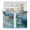 Multicolor, variant on Turquoise Blue Tier Curtains, Modern Teal Gold Marble Textured Light Filtering Kitchen Curtains, 2Pcs Rod Pocket Half Window Treatments Panels for Sink Cafe Cabinet Basement 27.5x45 Inches