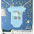 thumbnail image 3 of Shop4Ever It's OK to Be Different Autism Awareness Giraffe Baby's Bodysuit Infant Cotton Romper 6 Months Light Blue, 3 of 5