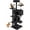 Dark Gray, variant on Bestpet 54 in Dark Gray Cat Tree Tower with Scratch Posts Condo and Toys for Active Cats