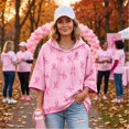 thumbnail image 4 of Womens Breast Cancer Shirt Pink Ribbon October Breast Cancer Sweatshirt In October We Wear Pink Shirt 3/4 Sleeve Breast Cancer Awareness Hoodies, 4 of 5