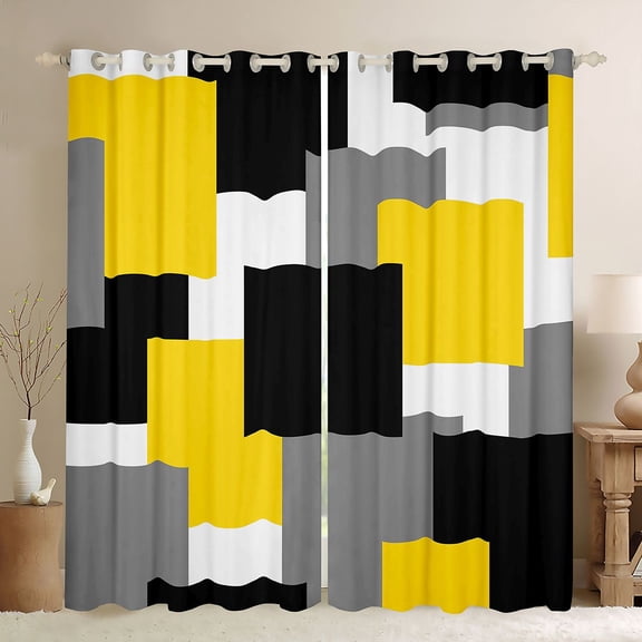 Castle Fairy Square Black Out Curtains,Geometric Curtains Pack of 2 (42x63 Each)