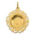 thumbnail image 3 of 14K Yellow Gold Charm Pendant Themed 19 mm Polished And Satin Spanish Guardian Angel Medal, 3 of 4