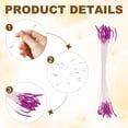thumbnail image 4 of Uxcell 10mm Double Heads Flower Stamen, 150 Pcs Artificial Flower Pistil Matt for DIY Christmas Decoration, Dark Purple, 4 of 6