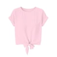 thumbnail image 7 of Workout Tops Woman Summer Yoga Athletic Shirts Cap Sleeve Tie Bow Loose Fit Gym Muscle Shirt, 7 of 7