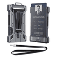 thumbnail image 1 of Cartera Rfid Hombre Tarjetero Billetera Fibra De Carbono, Gris Claro, 1 of 4