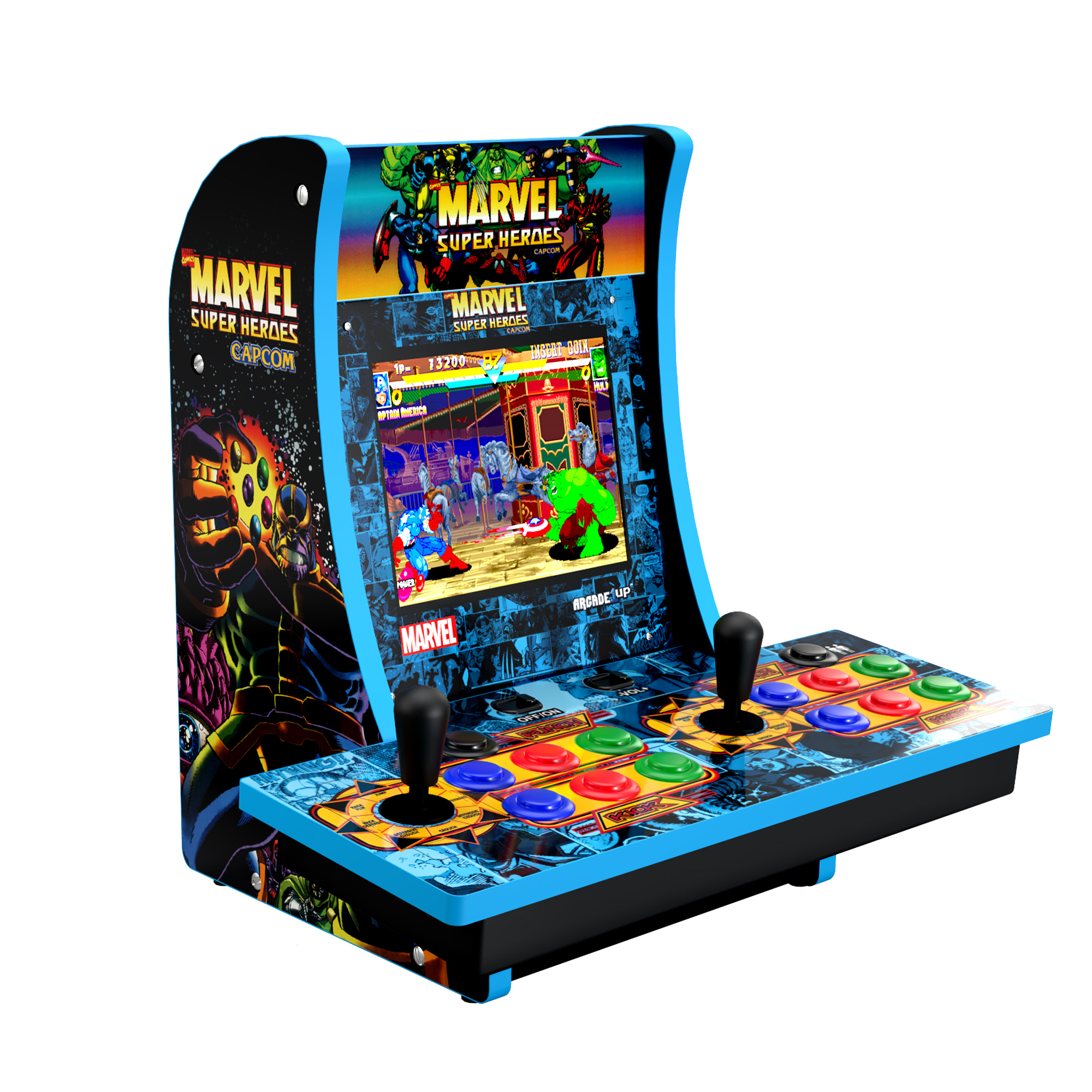 Arcade1UP Marvel Superheroes (2-Player) Counter-cade with Lit Marquee, Port and Headphone Jack - image 3 of 8
