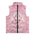 thumbnail image 4 of Uorisanigo Unisex Kids Fleece Vest Fuzzy Girls Boys Sleeveless Pink Floral Dragon Jacket Fall Winter Warm Outwear Full-Zip Jacket Vest Soft Puffy Outwear with Pockets, 4 of 7