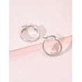 thumbnail image 7 of Limerencia G23 Pure Titanium Hypoallergenic Hoop Earrings for Women Sensitive Ears (20mm, Silver), 7 of 7