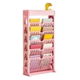 thumbnail image 3 of Book Rack Storage Bookshelf Small Storage Bookshelf Bookcase Large Capacity Easy Access for Living Room Bedroom Single Row 5 Layer Pink, 3 of 10