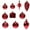 Red, variant on VERUGU 12Pcs Christmas Tree Ornament Pendant Party Supplies Tree Hanging Plastic Ball, Christmas Gifts on Clearance
