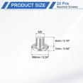 thumbnail image 2 of M3-0.5 x 4mm 20Pcs Metal Flat Round Head Screws Phillips Drive Machine Bolt, 2 of 6