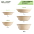 thumbnail image 6 of [50 Count]Sugarfiber by Harvest Pack 32oz Round Paper Bowls - Compostable Heavy-Duty Eco-Friendly Disposable Bagasse Bowls Sugarcane Natural plant fibers for Meal Prep Takeout Dinnerware, 6 of 11
