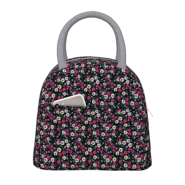 Balery Daisies Flowers Bolsa de Almuerzo para Mujeres, Caja de Almuerzo, Bolsa de Almuerzo Pequeña Impermeable, Tote de Almuerzo Reutilizable con Gran Capacidad