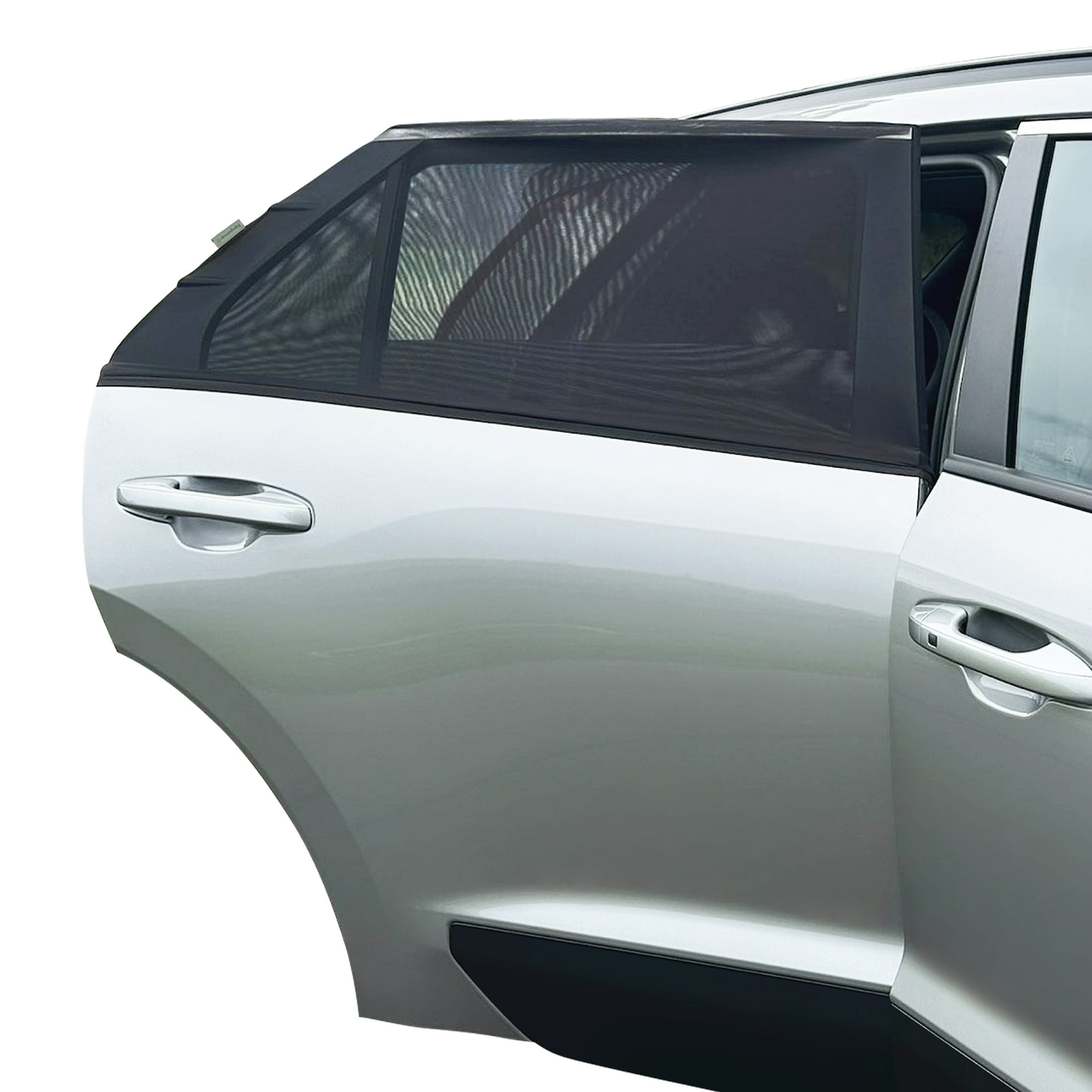 Dreambaby Fitover Car Window Sun Shades for Baby Stretchable Window Covers- 2 Pack, Black L1285