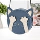 thumbnail image 5 of Kit para hacer bolsos de hombro, bolso tejido a mano, manualidades de costura de cuero precortado, Azul, 5 of 7