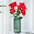 thumbnail image 2 of Fleurs de Poinsettia de Grande Taille Noël Buisson Mixte Décoration Créative 31in Durabale Chiffon à Feuilleter Artificielle Noël Fleurs Rouges Décoration Intérieure, 2 of 14