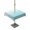 Blue, variant on Outdoor Tablecloth with Umbrella Hole, Blue Morocan Spillproof Waterproof Outdoor Table Cover, Abstract Ombre Geometric Check Modern Patio Tablecloths for Party/Garden/Picnic, Round 54 inch
