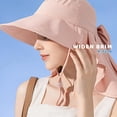 thumbnail image 3 of Women's Sun Hat UPF 50+ Wide Brim Gardening Hat with Bowknot Neck Flap Ponytail, 3 of 8