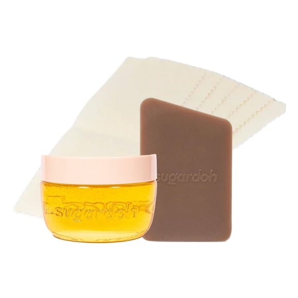 Sugardoh Sugar Waxing Kit for Women Kit, TikTok Made Me Buy It, Sugaring Hair Removal with Medium Sugaring Paste At Home Hair Remover For Women & Men Facial, Arms, Legs,& Body Hair