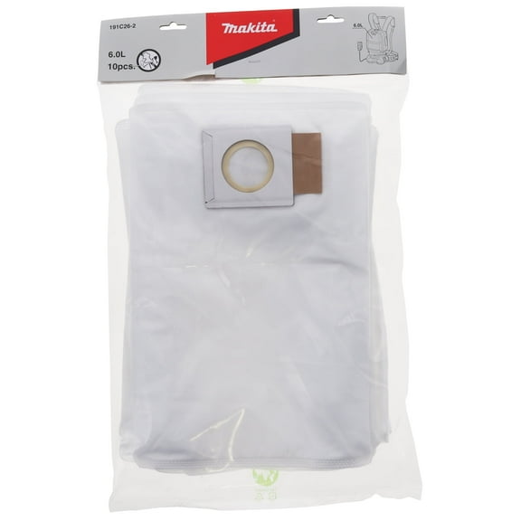 Makita 191C26-2 Filter Bag 10/pk for Cordless Vacuums XCV17, XCV18