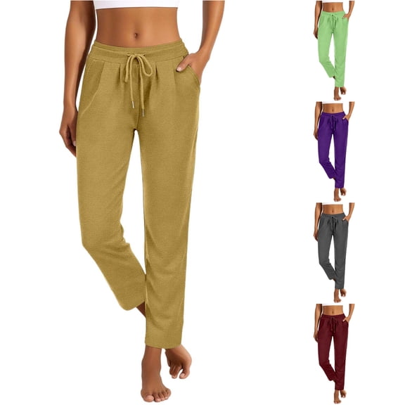 TIANZEN High Waisted Casual Yoga Pants For Split Flared Trousers Soft Athletic Workout Wide Leg Bottoms Elastic Pants for Women Work Casual