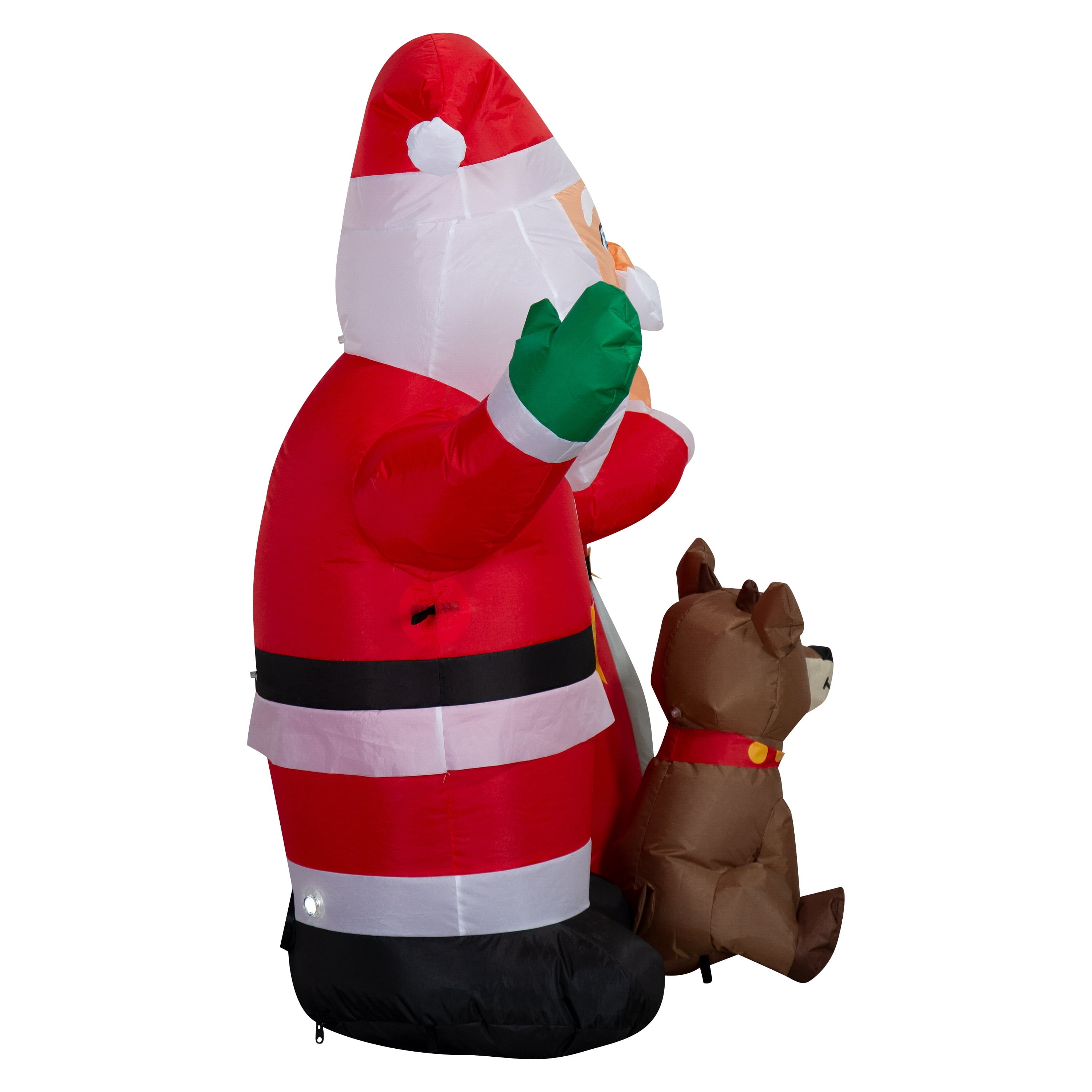 Multicolor Santa and Mrs. Claus Scene Christmas Airblown Yard Inflatable, 4', by Holiday Time