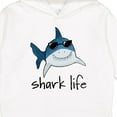 thumbnail image 3 of Inktastic Shark Life Fun Shark with Sunglasses Toddler Hoodie, 3 of 4