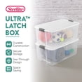 thumbnail image 2 of Sterilite 116 Quart Clear Stackable Latching Storage Box and Organizer Containers, 4 Pack, 2 of 11
