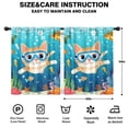thumbnail image 2 of Blackout Kids Curtains,Cat Snorkeling Underwater Childrens Insulated Curtains Set Of 2,Bedroom Essentials,Toddler Room Decor 42x54in(106x137cm), 2 of 4