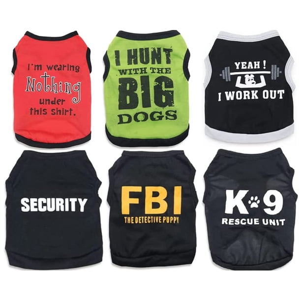 Camisas de cachorro para niños, ropa para perros pequeños, 6 piezas
