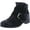 Black, variant on Miz Mooz Womens Spencer Leather Zip Up Ankle Boots