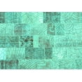 thumbnail image 1 of Ahgly Company Indoor Rectangle Patchwork Turquoise Blue Transitional Area Rugs, 2' x 4', 1 of 4