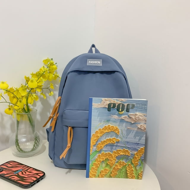 Large Capacity Simple Backpack for Female and Male Students - Casual Daypacks with Eight Color Options, Ideal for Junior High School, High School, and College Students, Durable and Comfortable School