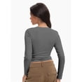 thumbnail image 6 of Women’s Basic Skinny Crop Top Tee Shirt Short Sleeve Workout Round Neck Cropped Tshirt, 6 of 6