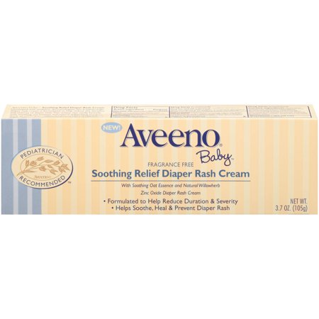 Aveeno Baby Soothing Relief Diaper Rash Cream Fragrance Free, 3.7 OZ