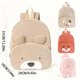 thumbnail image 2 of Guardurnaity Mochila infantil de pana con bordado de animales, ideal para la escuela y viajes de guardería. Mochilas Oso caqui, 2 of 6