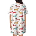 thumbnail image 3 of Picia Dachshund Dog Puppy Pajamas Sets for Women Soft Short-Sleeved Pjs with Lounge Shorts Two Piece Sleepwear-XX-Large, 3 of 9