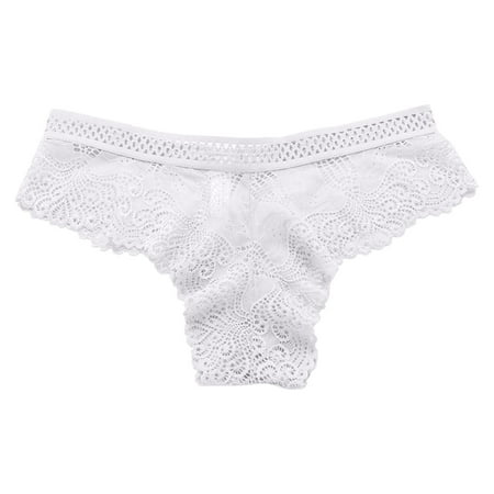 AnuirheiH Women Sexy Solid Lace Underwear Hollow Out Lingerie Thongs Panties Ladies Underwear Underpants 4$ off 2nd item