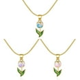 thumbnail image 5 of Tulip Flower Necklace - Perfect Gift for Her, Elegant Jewelry for Weddings, Valentine's Day & More, 5 of 9