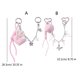 thumbnail image 3 of Car Key Chains Braided Rope Keychain Heart Keyring Bag Charm Plush Pompoms Backpack Pendant Bows Keyholders Bag Pendant Multicolor, 3 of 4