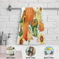 thumbnail image 4 of Dreamtimes Pumpking Harvest Hand Towels 2 PCS, Ultra Soft and Highly Absorbent, Autumn Sunflowers Decorative Fingertip Towel for Home, Bathroom, Kitchen, 28.3"x14.4", 4 of 5