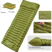 Camping Sleeping Pad, Ultralight Camping Mat with Pillow Built-in Foot Pump Inflatable Sleeping Pad for Camping Backpacking Hiking Traveling Tent