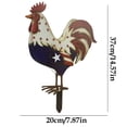 thumbnail image 3 of Metal Rooster Decor, Yard Chicken Decorations, 12*10" Outdoor Garden Statues, Metal Chicken Sculpture for Backyard Patio Kitchen Decor & Lawn Ornaments, 3 of 6