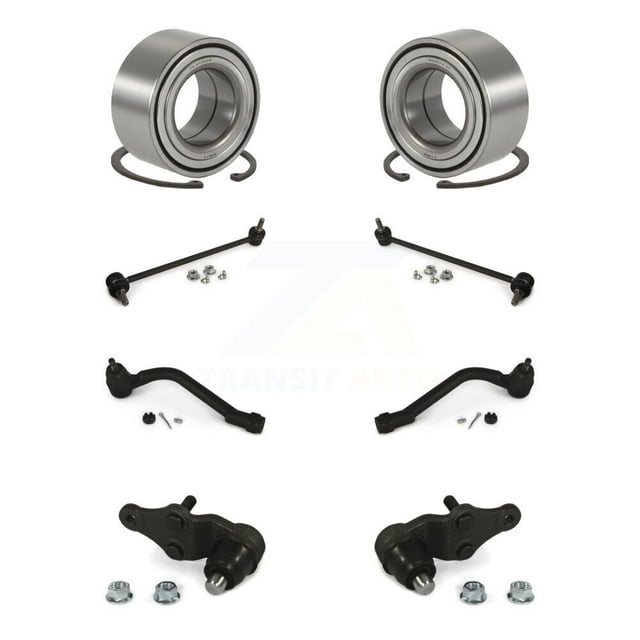 Transit Auto Front Wheel Bearing Suspension Lower Ball Joint Outer Tie Rod & Sway Bar Stabilizer Link Kit (8Pc) for Car 2011-2012 Kia Optima GAS engine - Left Right Side (Driver Passenger) K77-101895