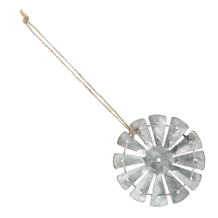 Silver Metal Windmill Wall Hanging Decorative Iron Art for Home Decor Living Room Kitchens Bedroom