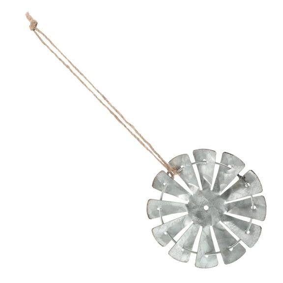 Silver Metal Windmill Wall Hanging Decorative Iron Art for Home Decor Living Room Kitchens Bedroom